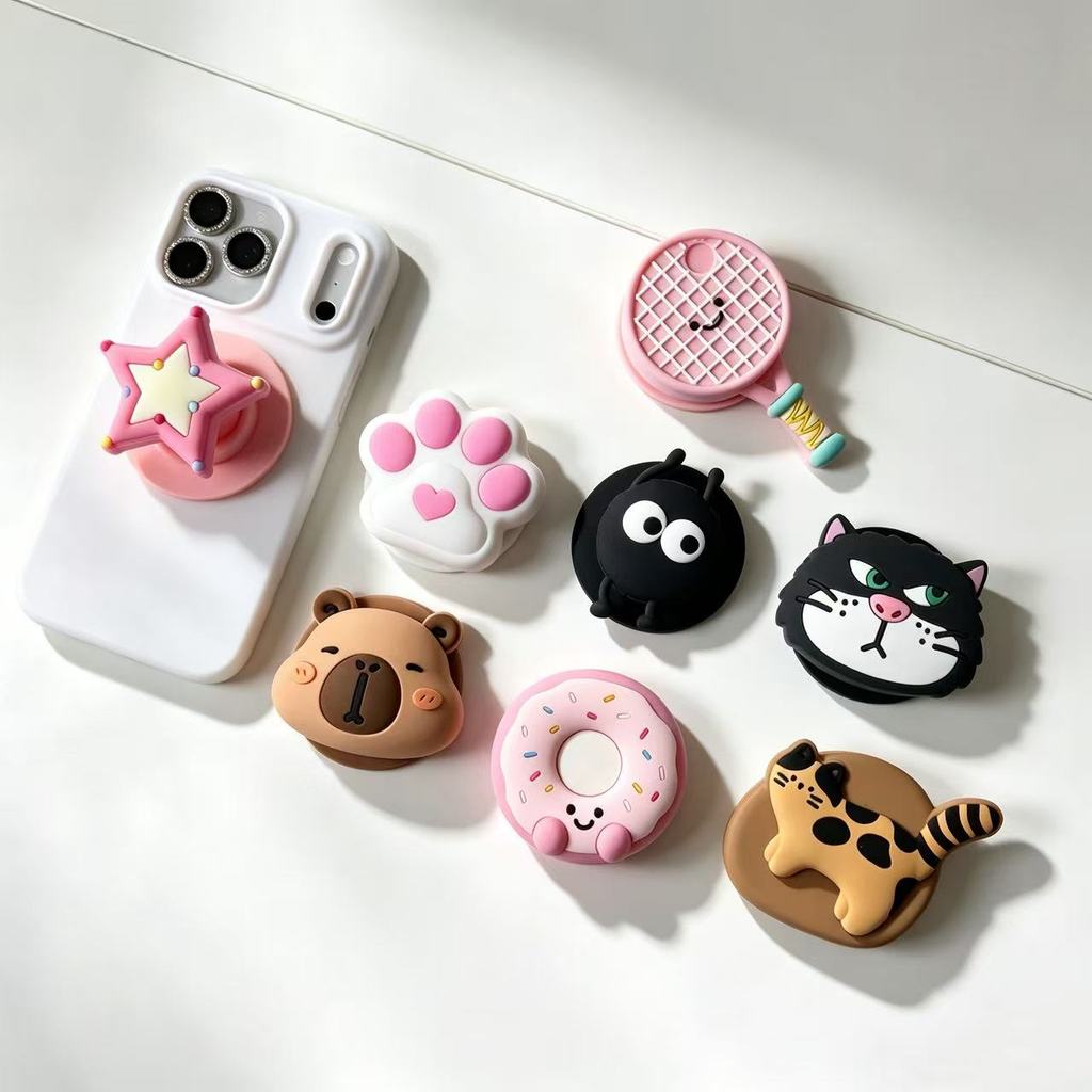Suporte Magnético Cartoon em Silicone 3D para Celular