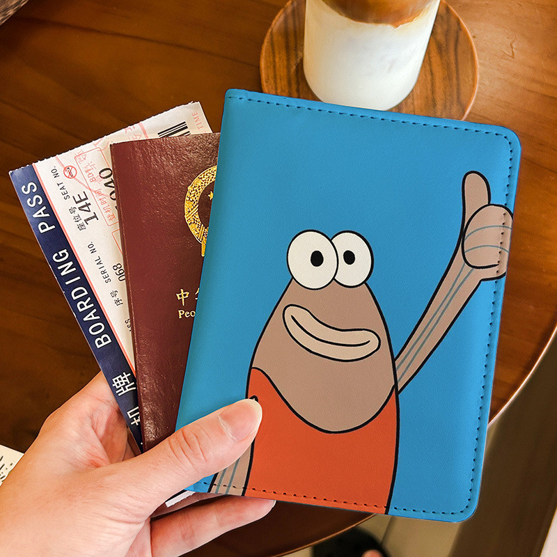 Novo produto Biqibao Resident Cute Cartoon Porta-passaporte Bolsa para documentos Capa protetora Porta-cartões multifunc