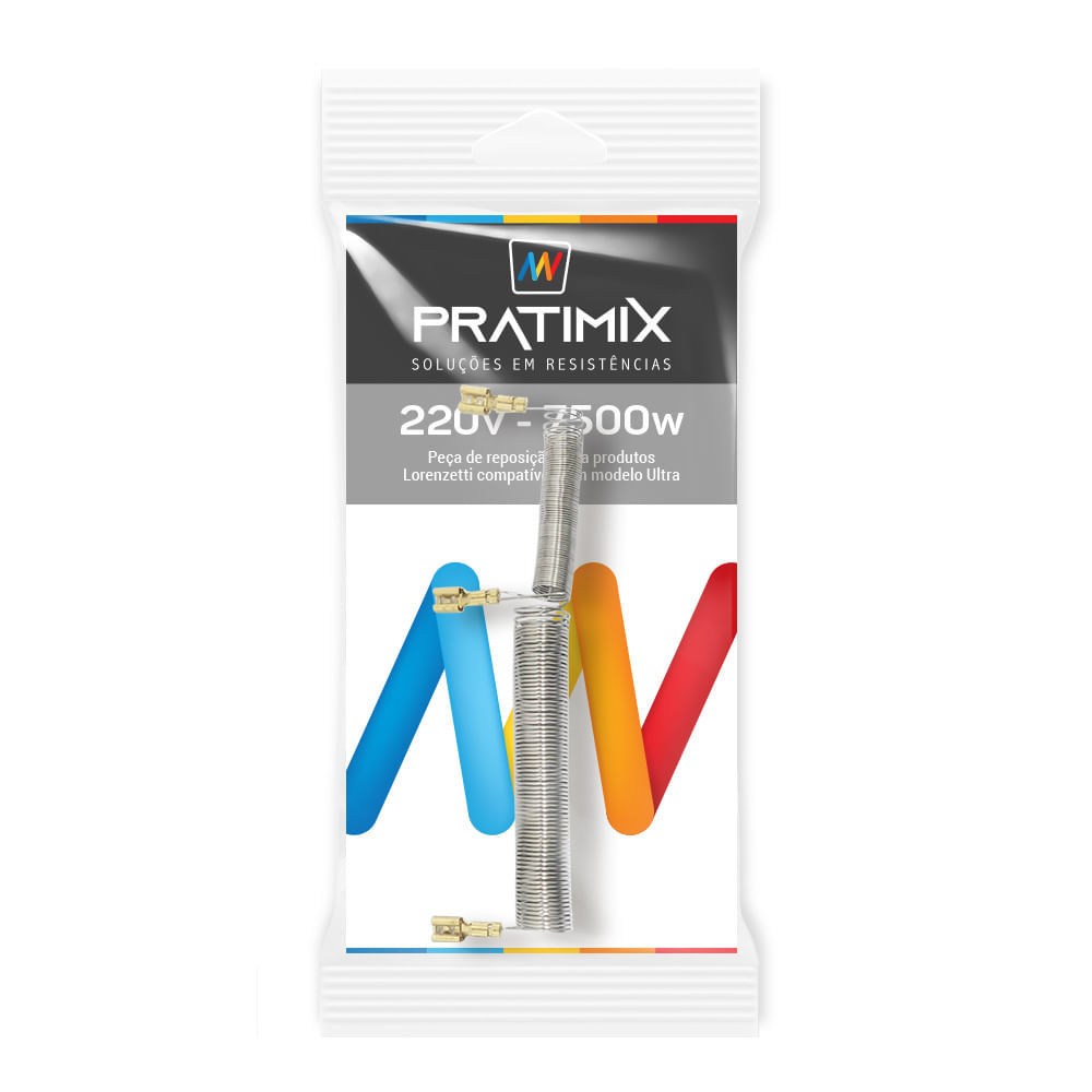 Resistência Shower 3T 220 Volts 7500 Watts - LSH0275 - PRATIMIX