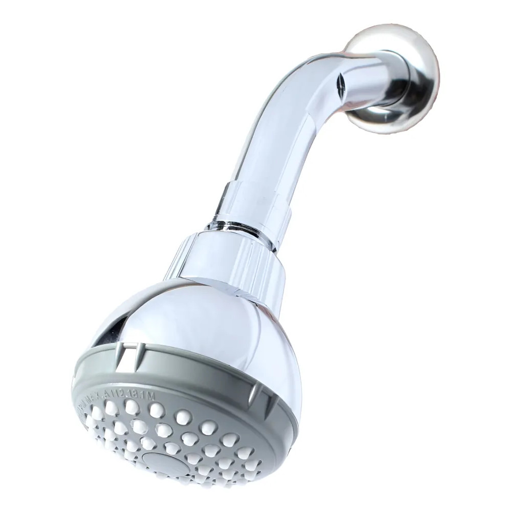 2x Ducha Redonda ABS Cromado Aquecedor Solar Gás 8L