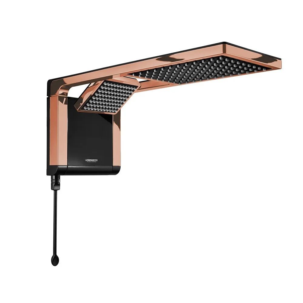 Chuveiro Acqua Duo Preto/Rose Gold 220V 7800W Lorenzetti