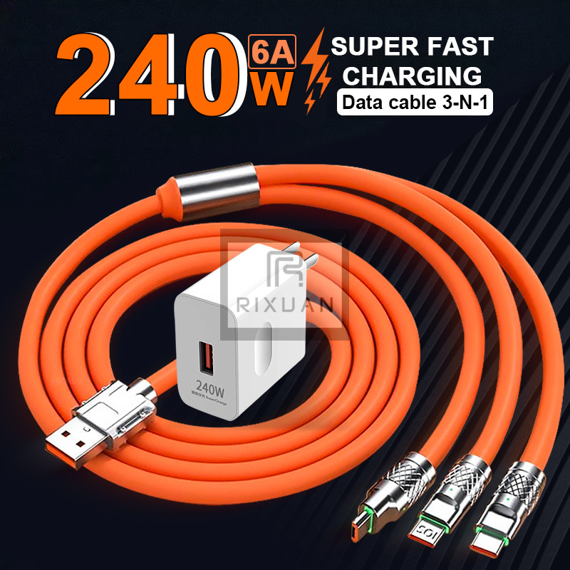 Medium length, easy to carry and store/ Suitable for iPhone ios USB Android Type-C cable