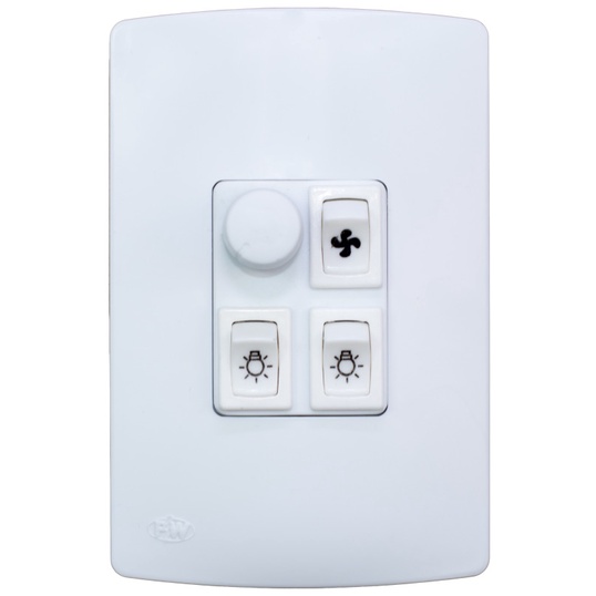 Dimmer ventilador pw 4x2 rotativo 2 lampadas 127v 200w