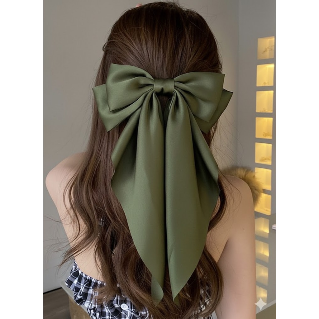 Laço de Cetim Verde Oliva – Sofisticação Natural e Toque de Estilo!