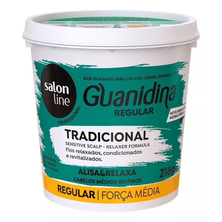 SALON LINE GUANIDINA MEDIO OU FINOS (VERDE) 218G