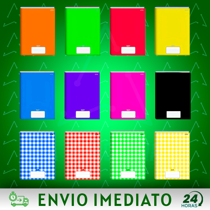 KIT 15 CADERNO BROCHURAO 96 FOLHAS CAPA DURA GRANDE A4 JANDAIA BROCHURA