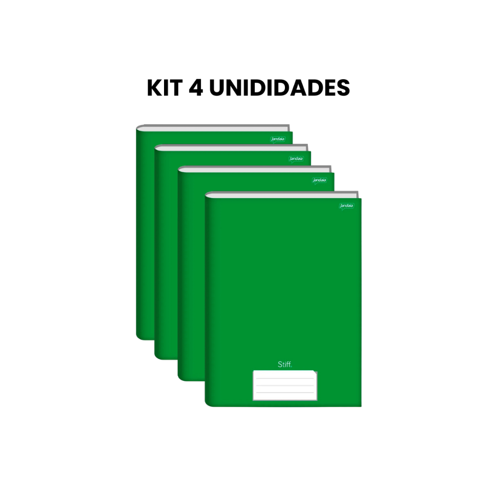 Kit 4 Cadernos Pequeno Jandaia Brochura Stiff Capa Dura 96 folhas 14 cm x 20 cm >>>> Envio em até 6H