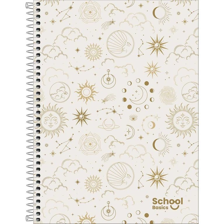 Cadernos Universitário Capa Dura School Basics Feminino 10 Matérias 160 folhas,- (PRONTA ENTREGA)