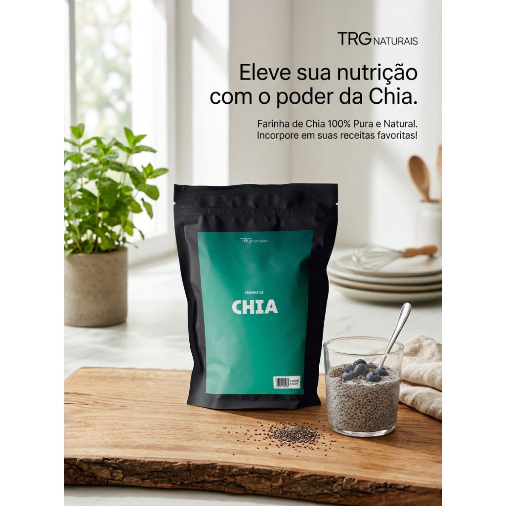 Farinha de Chia Premium Trg Naturais Envio Hoje Loja Oficial