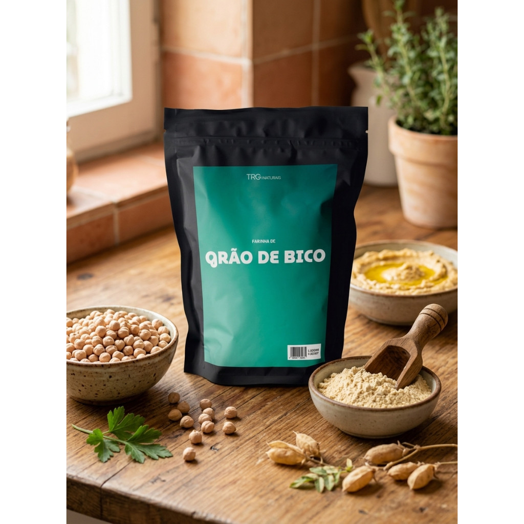 Farinha de Grao de Bico Premium Trg Naturais Envio Hoje Loja Oficial