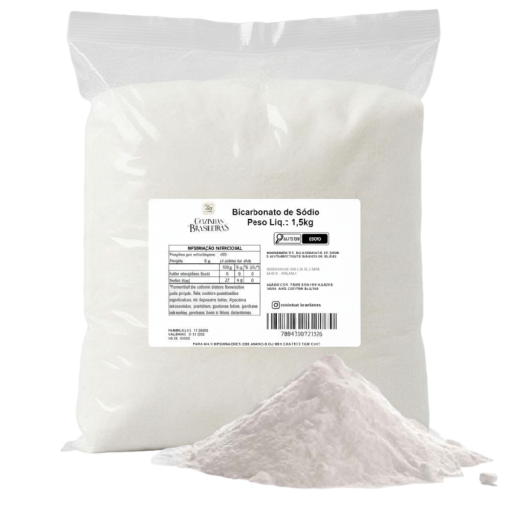 Cozinhas Brasileiras bicarbonato de sódio produto multiuso p/ receitas limpeza 200g a 2kg