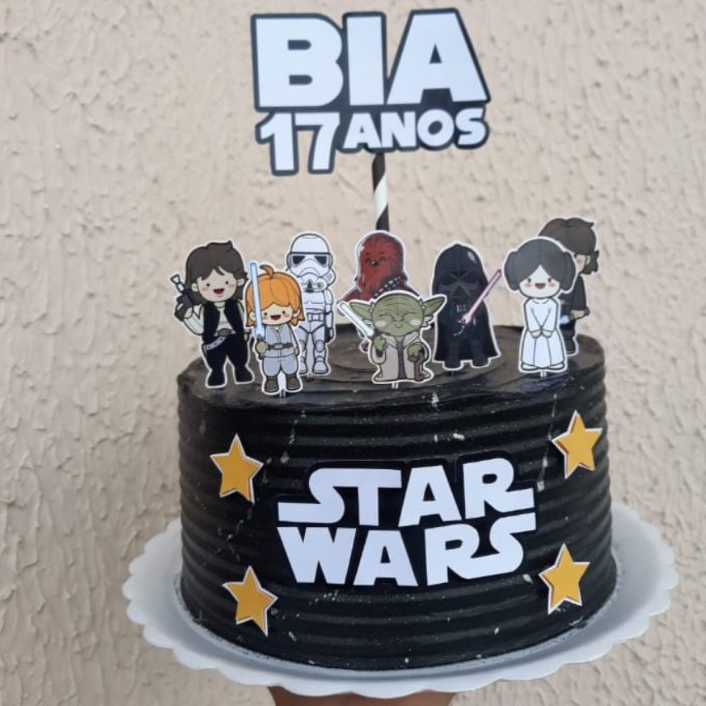 Topo/topper  de bolo Star Wars Personalizado