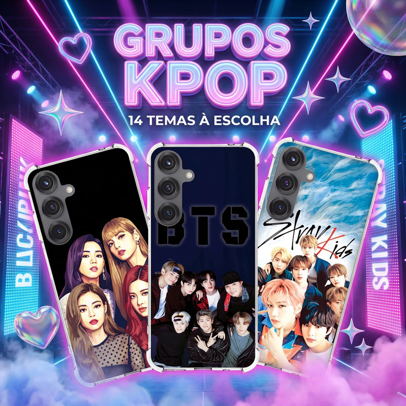 Capa Capinha GALAXY A51 A50 A36 A35 A34 A33 A32 A31 A30 A26 A25 A24 Anti-impacto Personalizada tema KPOP GRUPOS