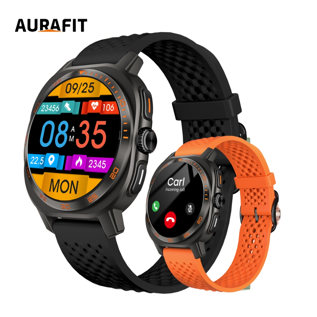Aurafit Smartwatch AM32: Custom Wallpaper, Blueteeth Calls, Sports Modes, Notifications, Android/iOS