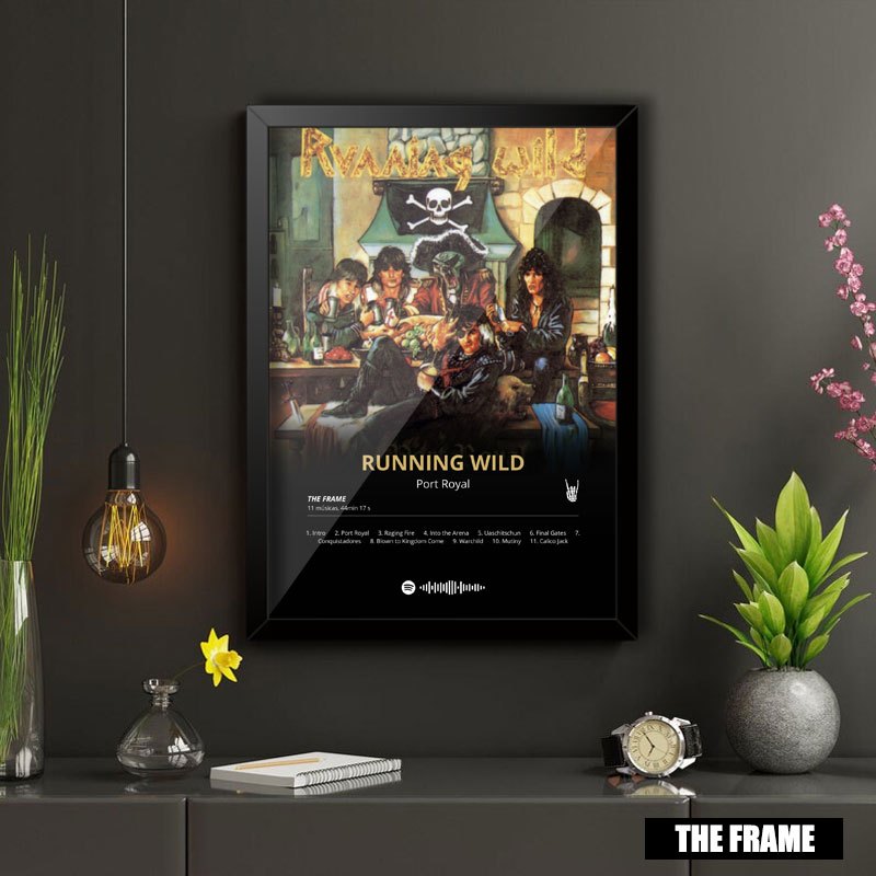 Quadro Decorativo A4/A3 Spotify Running Wild Album Port Royal