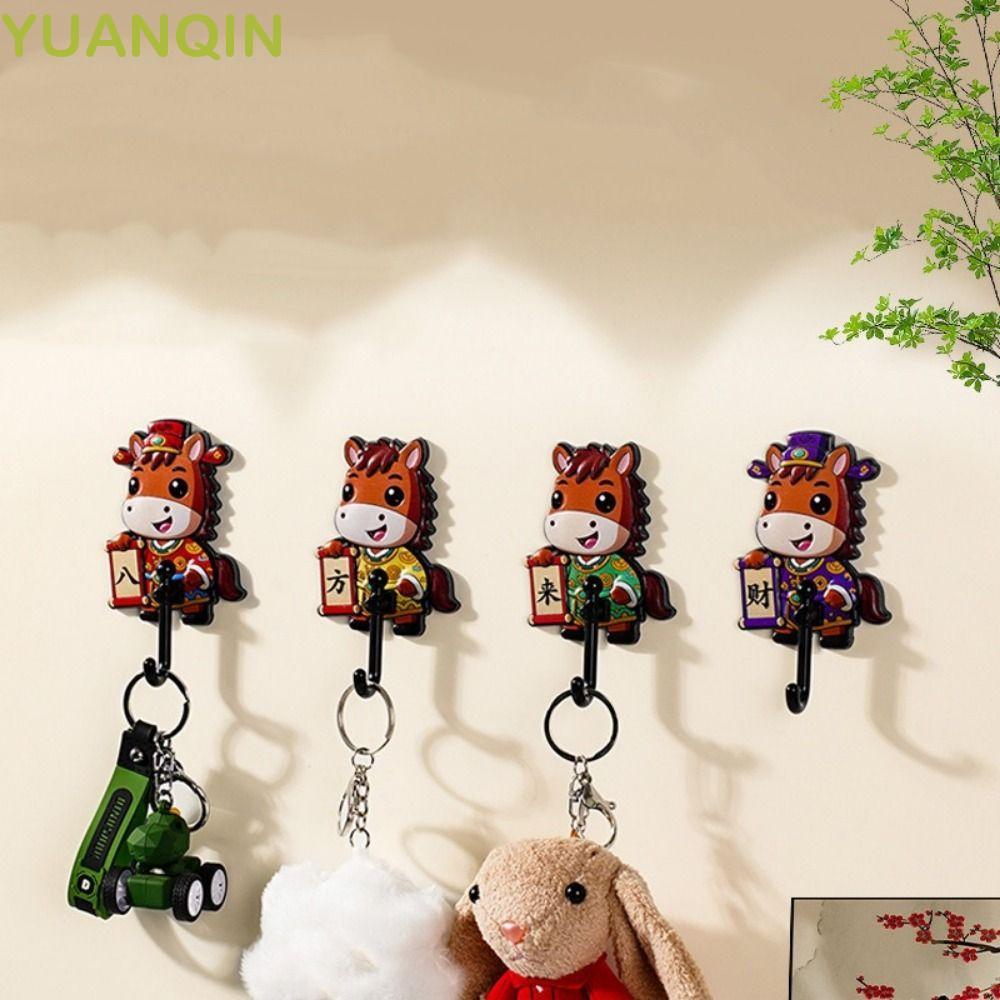 YUANQINZT 8 Peças De Gancho Montado Na Parede , Ganchos Decorativos De Plástico Para Cavalo De Desenho Animado , De Port