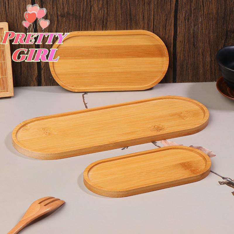 [Pretty ggirl] Bandeja Multi Bambu Pires De Madeira Para Vasos De Flores Almofada Copos Placa Decorativa De Cozinha Port