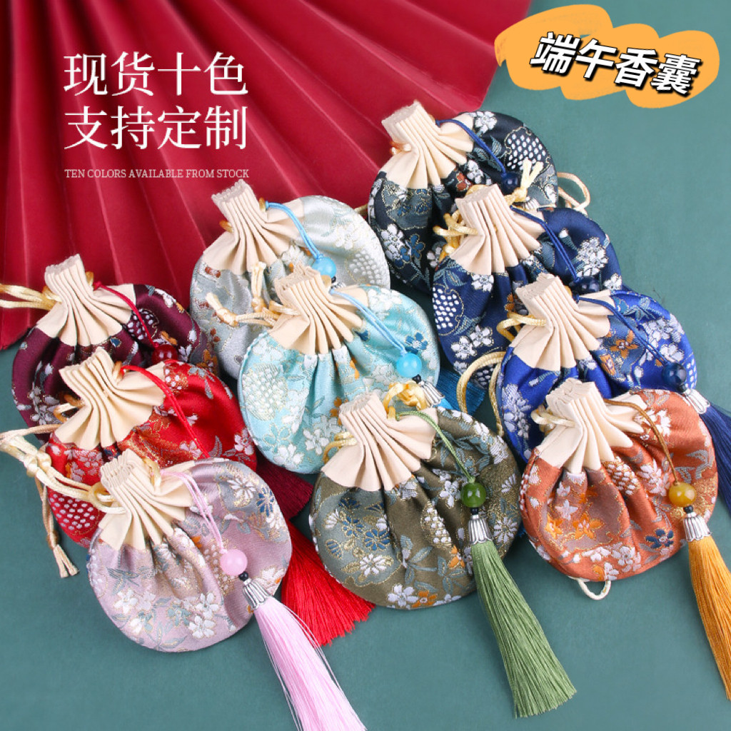 Dragon Boat Festival Sachê Hanfu Carteira Saquinho Estilo Chinês Decorativo Saco Vazio Antigo Corda Longa Impressão Port