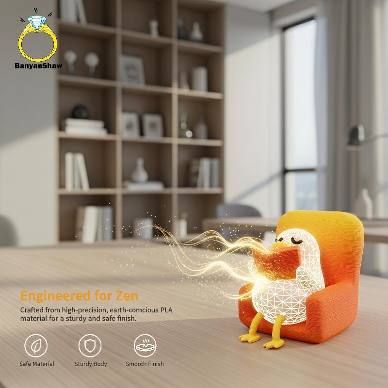 [BANY] Bonito Kawaii Deitado Du Decoração De Mesa Engraçado Criativo Forma De Animal Ornamento Mini Estética Para Menina