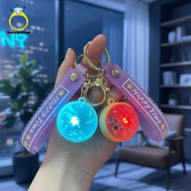 [BANY] 1 Pcs Chaveiro De Teclado Brilhante Kawaii Dumpling Fidget Pingente Leve Para Alívio Do Estresse Estudantes Bom