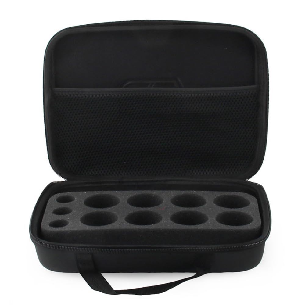 Ideastore storage case, portable gear case, with wheels and handle, built-in sponge, durable, black.
