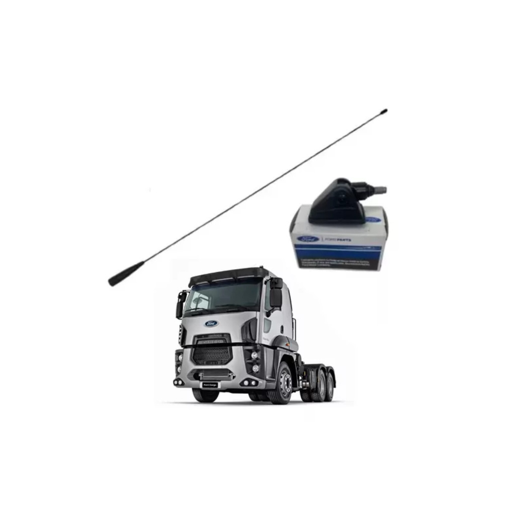 Antena Radio + Base Teto Ford Novo Cargo Extra Pesado 11/19 Original - AFM Auto Peças
