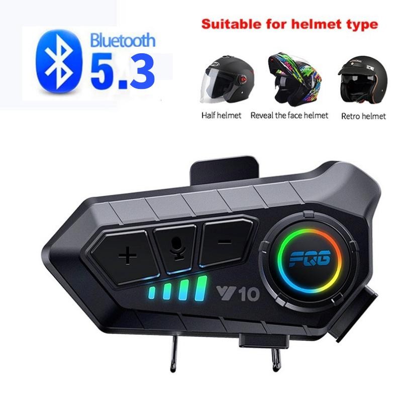 Bluetooth 5.3 Capacete Da Motocicleta Fone De Ouvido À Prova Dwaterproof Água MP3 Player Verão Equitação Presente