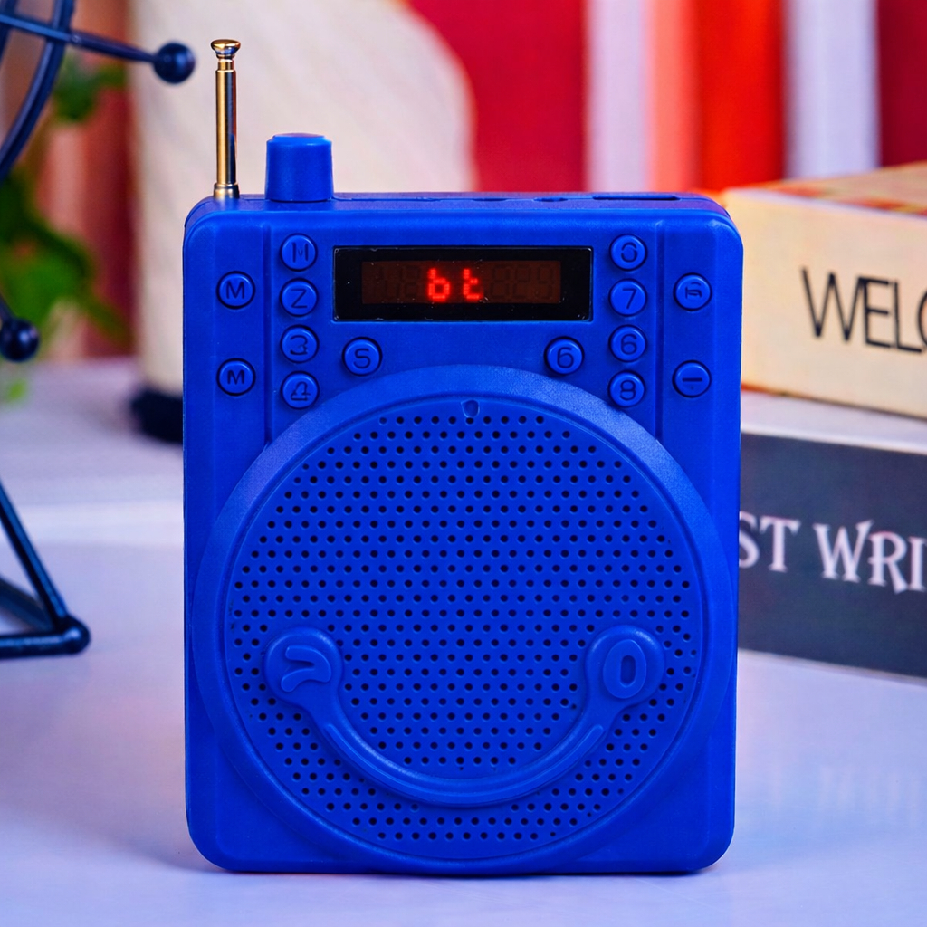 Amplificador de Voz mega fone com microfone Bluetooth Portátil  / Rádio FM AM MP3, conexão USB e SD / HY-555F