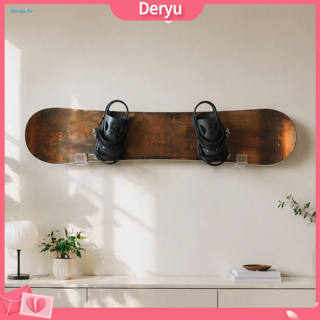 Heavy Duty Board Stand Acrylic Skateboard Wall Mount Bracket – Clear Longboard Snowboard Display Rack for Home Garage