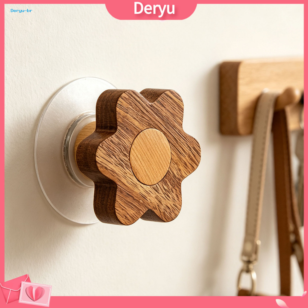 Wooden Hanger for Clothes Heavy Duty Wall Hooks Solid Wood Hook Beech Cartoon Design Durable Door for Coats Bags Hats To