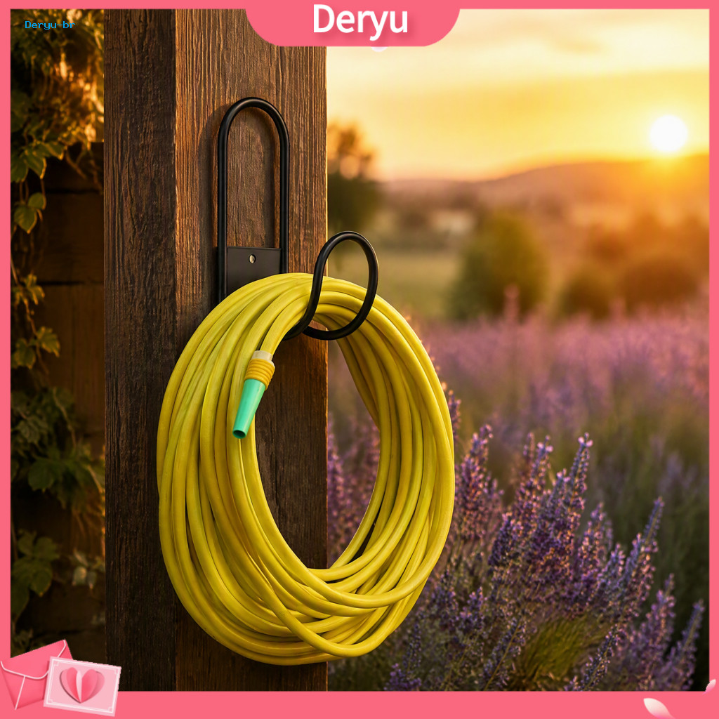 Wall Mounted Storage Rack Heavy Duty Garden Hose Holder Mount Iron Water Hanger Multi-functional for Cables for Southeas