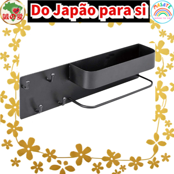 Magnetic Key Holder & Organizer, Wall-Mounted Entryway Storage Box with Hooks, Heavy Duty 1.5kg Capacity, Punch-Free Rac