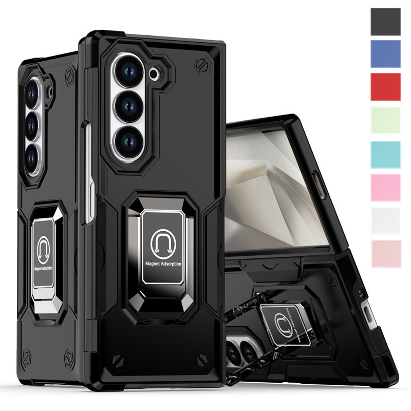 Capinha Capa Para Z Fold 6 Armadura Premiun Armour Suporte Case Anel Pelic Came Sam Fold Prote Anti