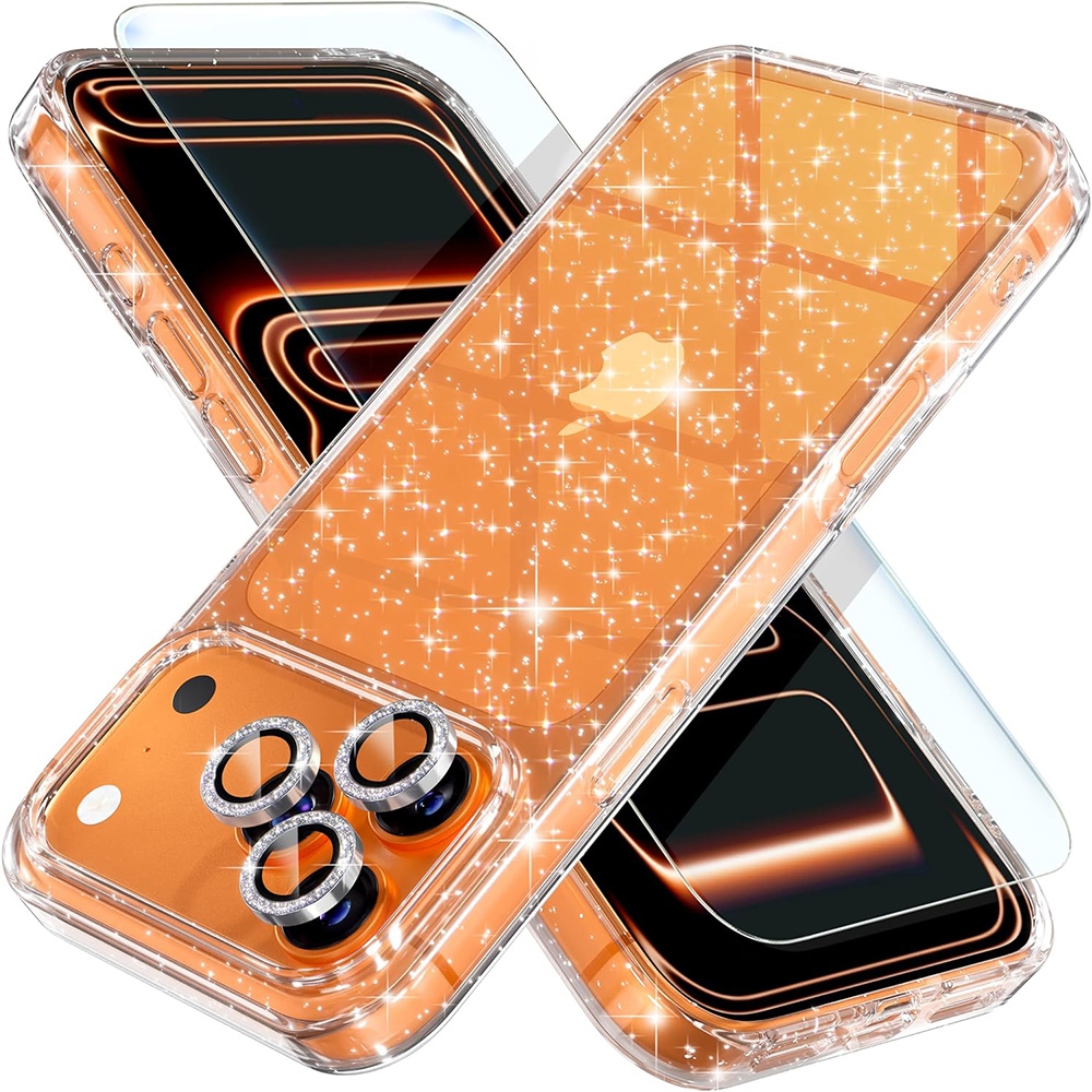 Capinha Capa Para IPhone 17 17 Pro 17 Air 17 Pro Max Com Pelicula Brilho Case Peli Came Prote Vidro