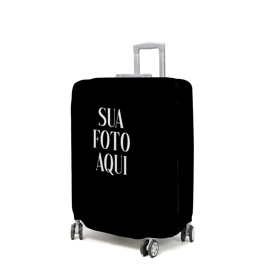 Capa de Mala Decorativa Tecido Sublimado 3D Personalizada Com Foto decoração