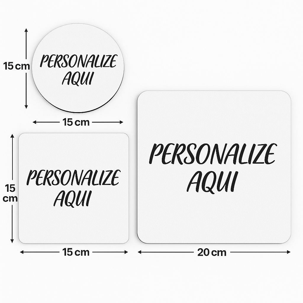 Kit 20 Mouse Pad Personalizados Sublimados com Logo, Foto ou Imagem
