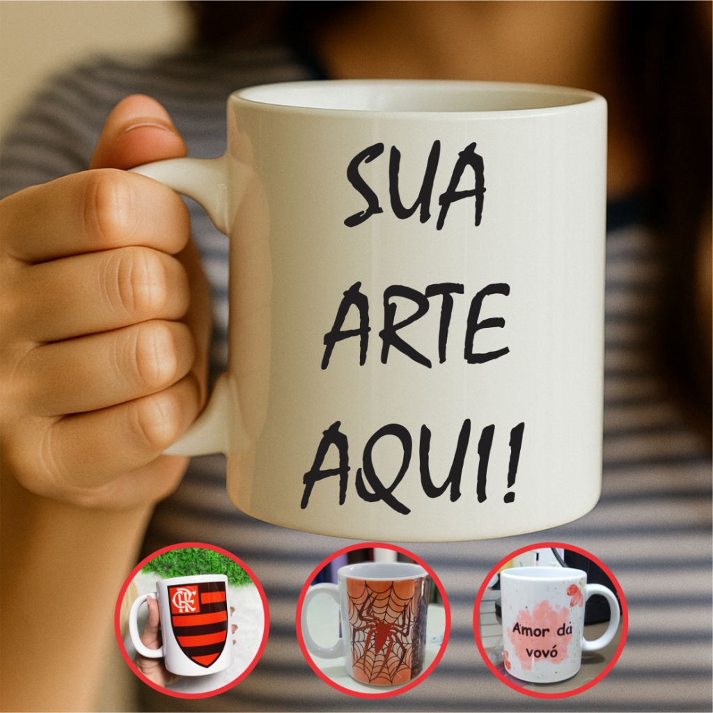 Canecas Personalizadas Sublimadas Porcelana com Logotipo  FOTO da Família  Padrinhos  NOMES Desenhos