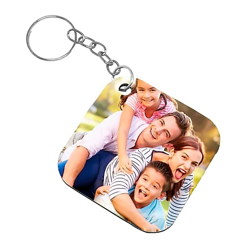 🌟 Kit 5 Chaveiros Quadrados em acrílico sublimado Personalizados com Foto 🌟