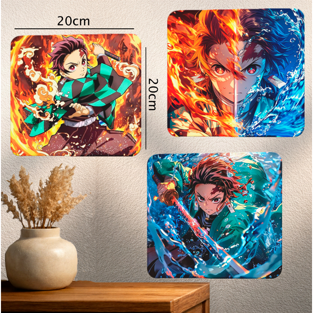 DEMON SLAYER | Quadro de Metal Personalizado  |  Sublimado em Alta Definição  |  Decorativo |  Presente Criativo
