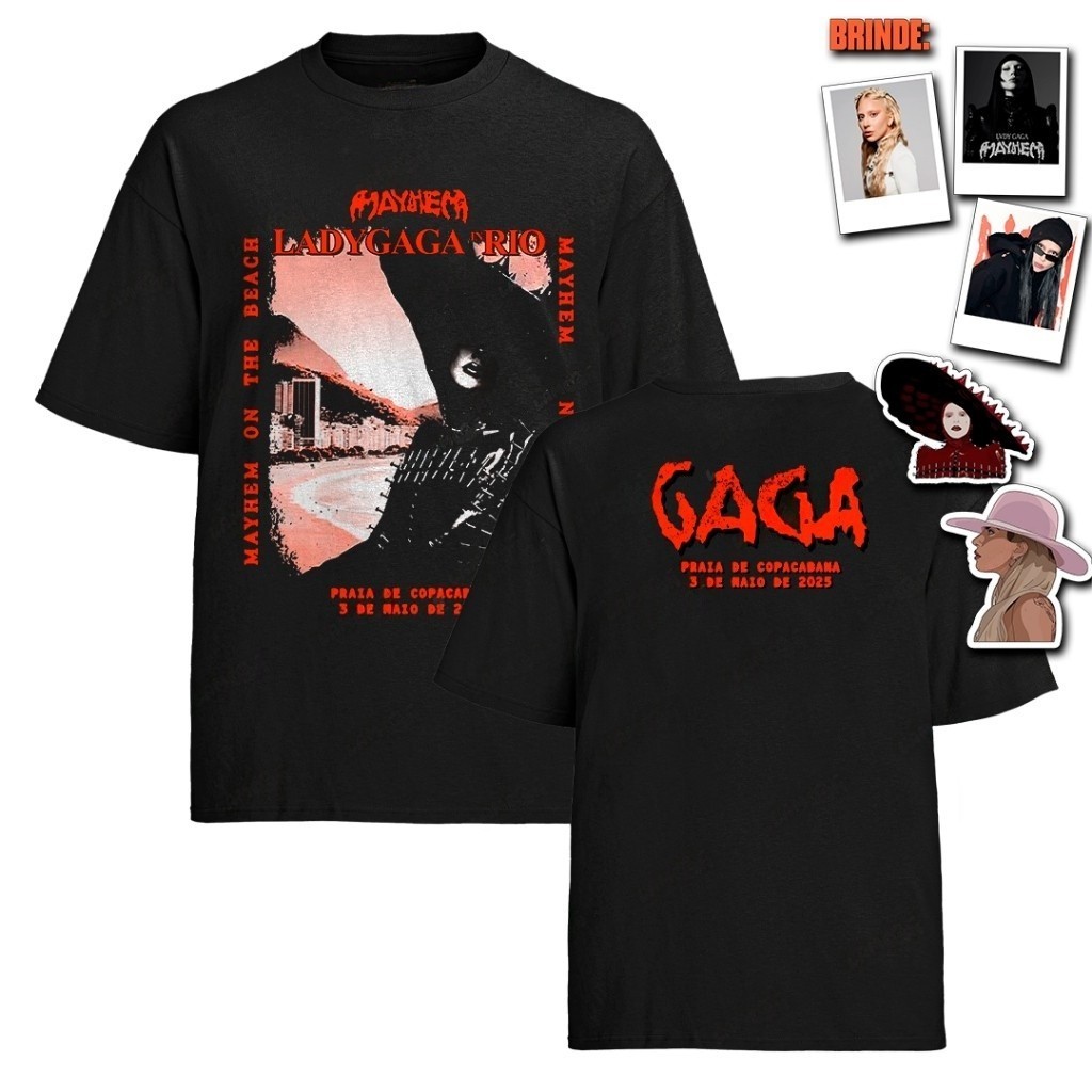 Camiseta estampada premium em puro algodão Camiseta Premium em Algodão Puro SISI Camiseta Algodão Tshirt Unissex Lady Ga