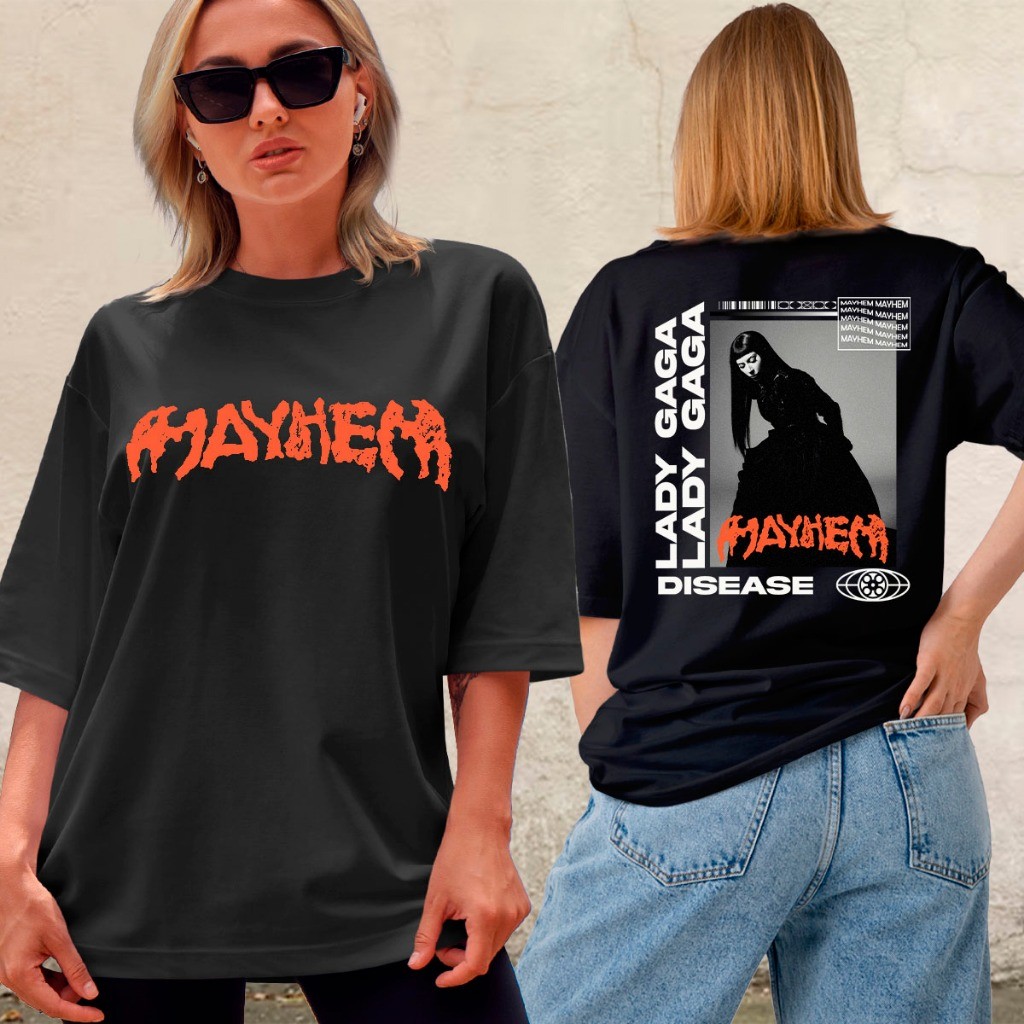 [Camiseta Premium em Algodão Puro]SISI Basica e OVERSIZED Lady Gaga Mayhem no rj brasil Album Diva World Tour Unissex