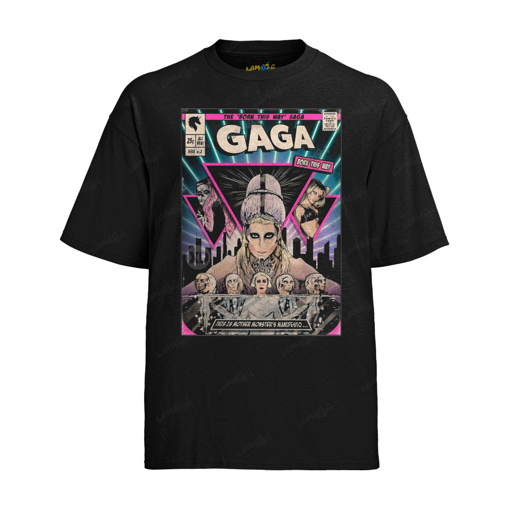 [Camiseta Premium em Algodão Puro]SISI Camiseta Graphic Tee Tshirt Lady Gaga Born This Way HQ cropped estampado