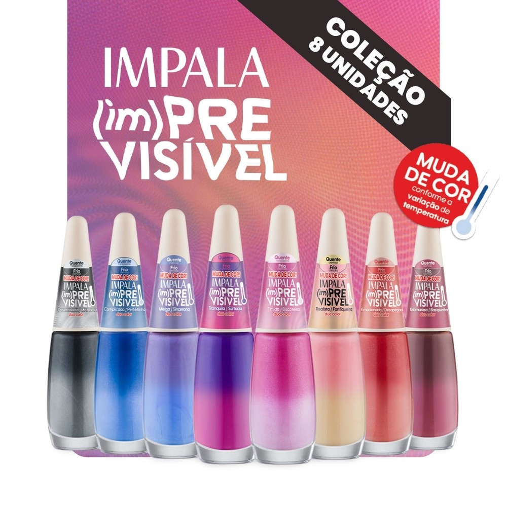 Esmalte Impala Coleção Duo Color (Im)Previsível  Muda de cor 7,5 ml