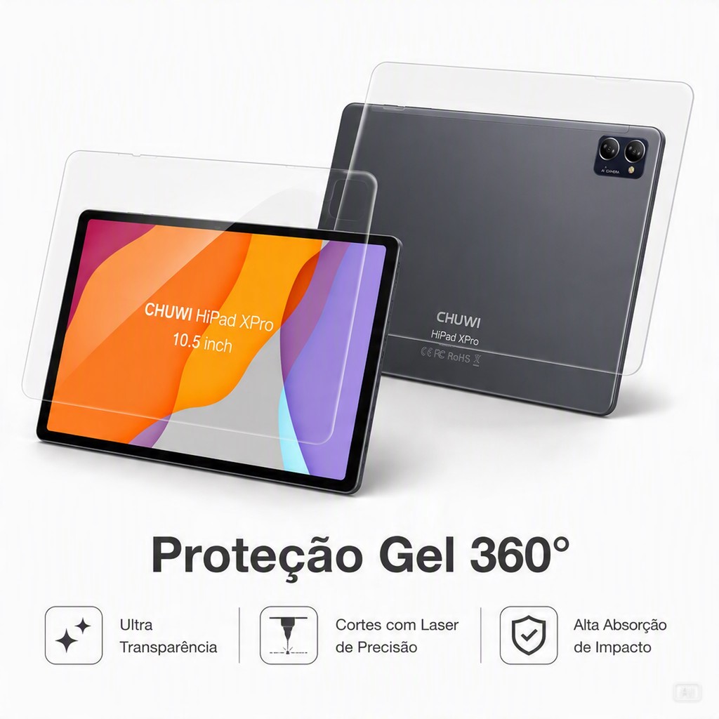 Pelicula De Hydrogel (Frontal / Traseira / Kit) Para Chuwi HiPad XPro (10.5
