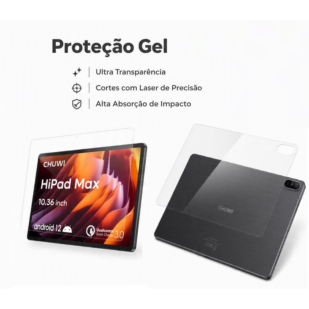 Pelicula De Hydrogel (Frontal / Traseira / Kit) Para Chuwi HiPad Max (10.36