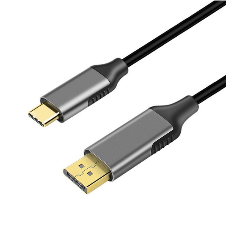 Cabo Transmissão de Áudio e Vídeo USB Tipo C x DisplayPort Macho 8K 60Hz 1,8M Type C x DP