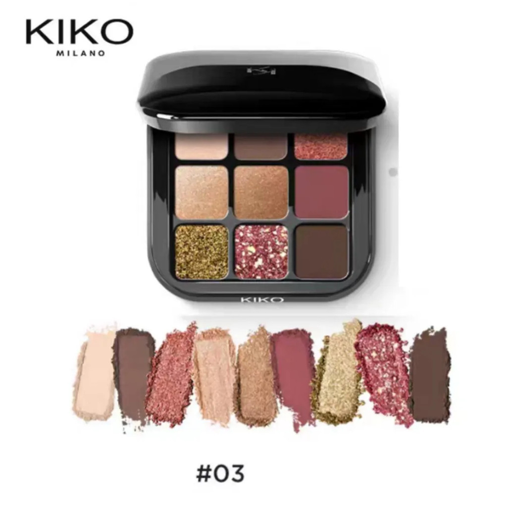 KIKO Sombra Cor Perolada Fosca Fina Piscando 9 Cores