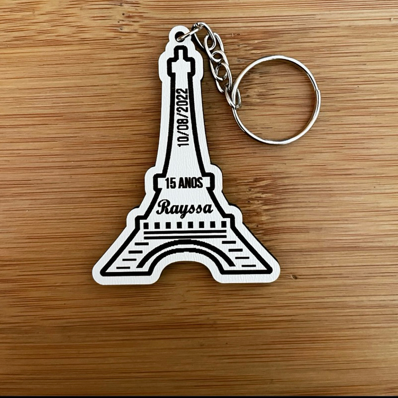 Kit Chaveiros MDF Torre Eiffel – Lembrancinha 15 Anos / Debutante