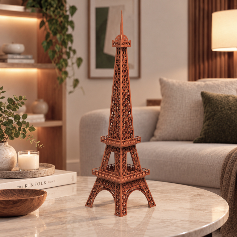 Torre Eiffel Decorativa em MDF 72cm – Design Elegante e Detalhado | 2 Cores Disponíveis