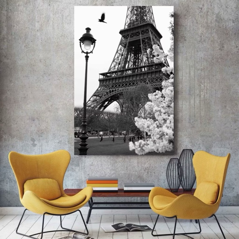 Quadro Decorativo Grande Peça Única Paris Torre Eiffel City Decoração Sala Quarto Placa Mdf